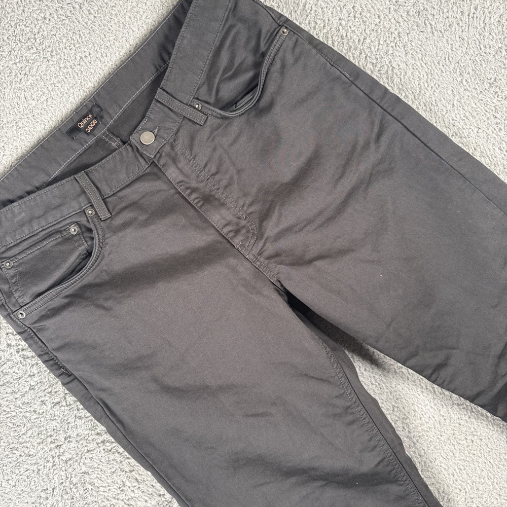 Quince Pants Mens 34x30 (34x27) Gray Straight Comfort Stretch Traveler